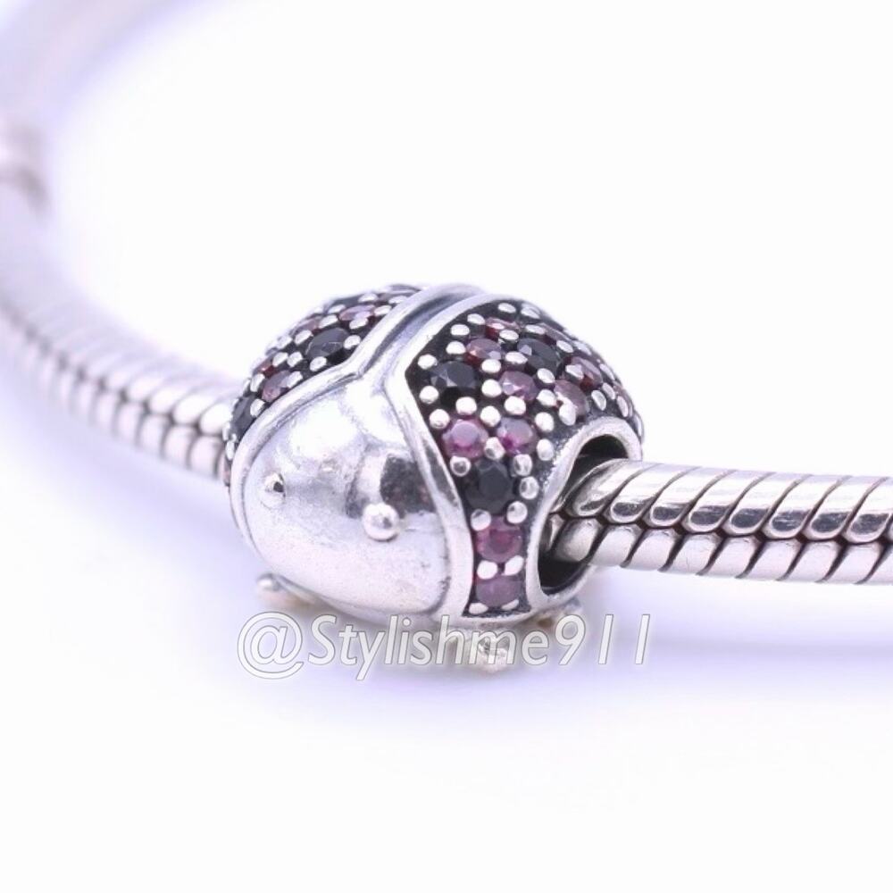 Authentic PANDORA Sparkling Ladybug Charm - 791484CFR